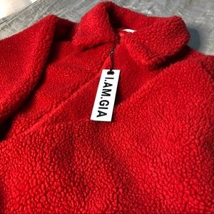 I.AM.GIA. Pixie Red Teddy Coat